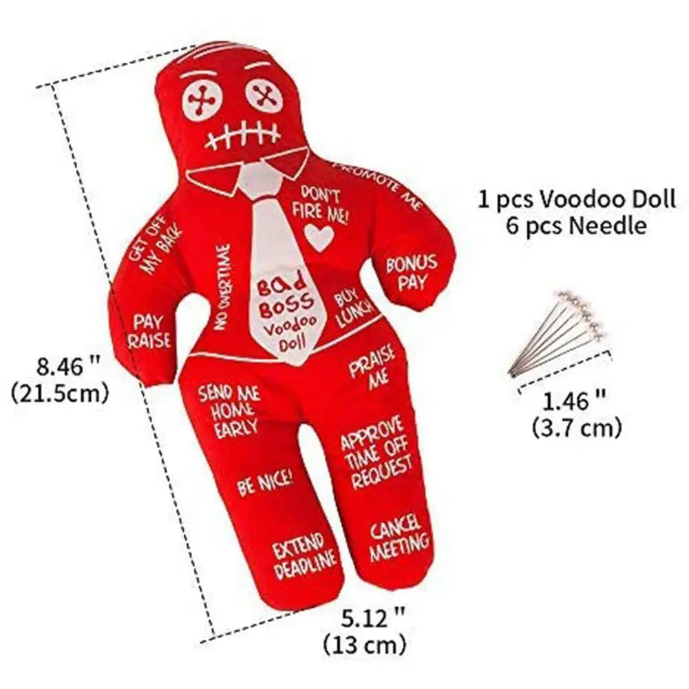 Bad Boss Voodoo Doll Stress Relief Reducer Doll Best Novelty Gift For Pink Elephant Exchange Polyester Doll Holiday Party Gifts