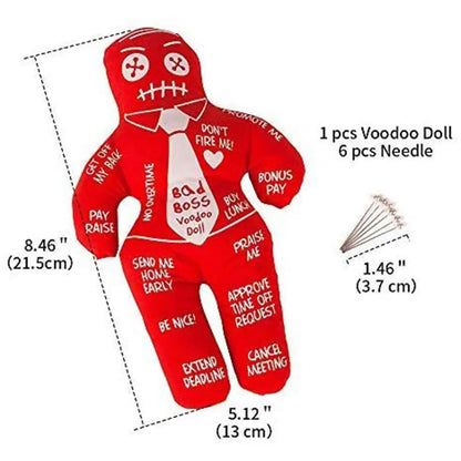 Bad Boss Voodoo Doll Stress Relief Reducer Doll Best Novelty Gift For Pink Elephant Exchange Polyester Doll Holiday Party Gifts