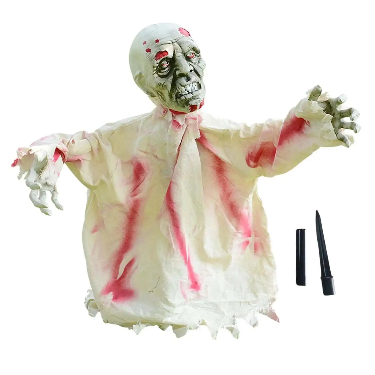 Creepy Zombie Lawn Stake Garden Horror Theme Party Favors Patio Prop Voice Control Swing Ghost Halloween Decoration Scary Doll