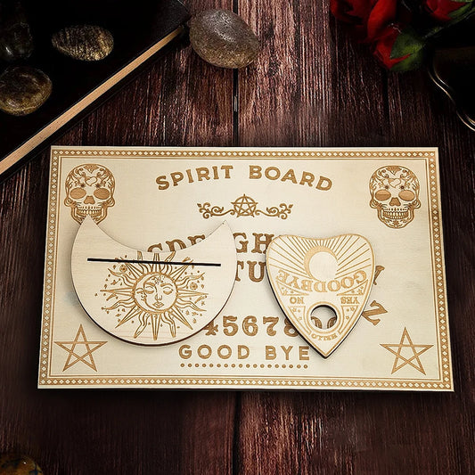 Pendulum Divination Ouija Board Game Wooden Metaphysical Message Dowsing Spirit Talking Board Tarot Holder Stand Wicca Supplies