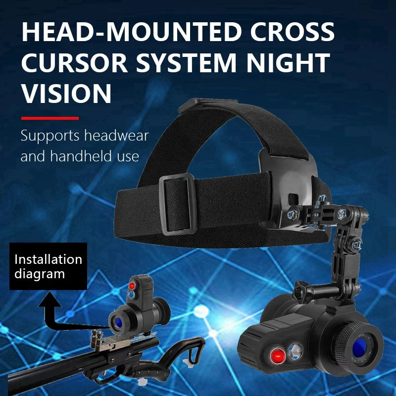 500M Cross Cursor 7X Night Vision Instrument Infrared HD 1.5‘’Search Telescope Aiming At Night Vision Hunting Ghost Equipment