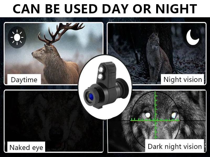 500M Cross Cursor 7X Night Vision Instrument Infrared HD 1.5‘’Search Telescope Aiming At Night Vision Hunting Ghost Equipment