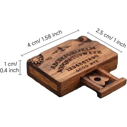 Retro Mini Ouija Board Retro Miniature Spirit Board With Drawer Wooden Miniatures Emotional Love Drawer Home Decoration Gift