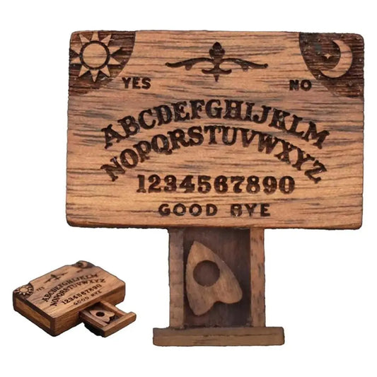 Retro Mini Ouija Board Retro Miniature Spirit Board With Drawer Wooden Miniatures Emotional Love Drawer Home Decoration Gift