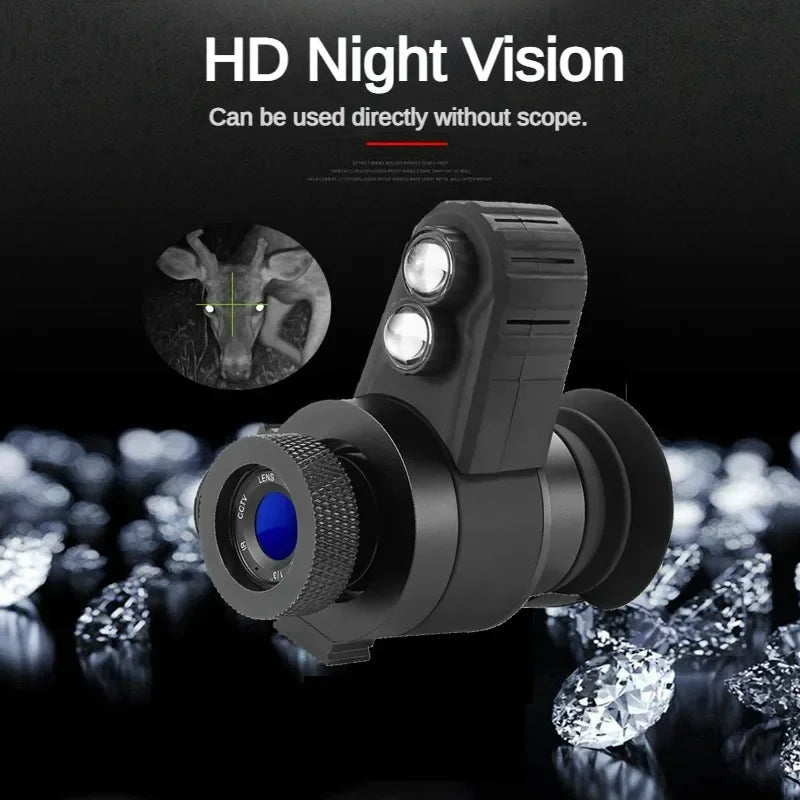 500M Cross Cursor 7X Night Vision Instrument Infrared HD 1.5‘’Search Telescope Aiming At Night Vision Hunting Ghost Equipment