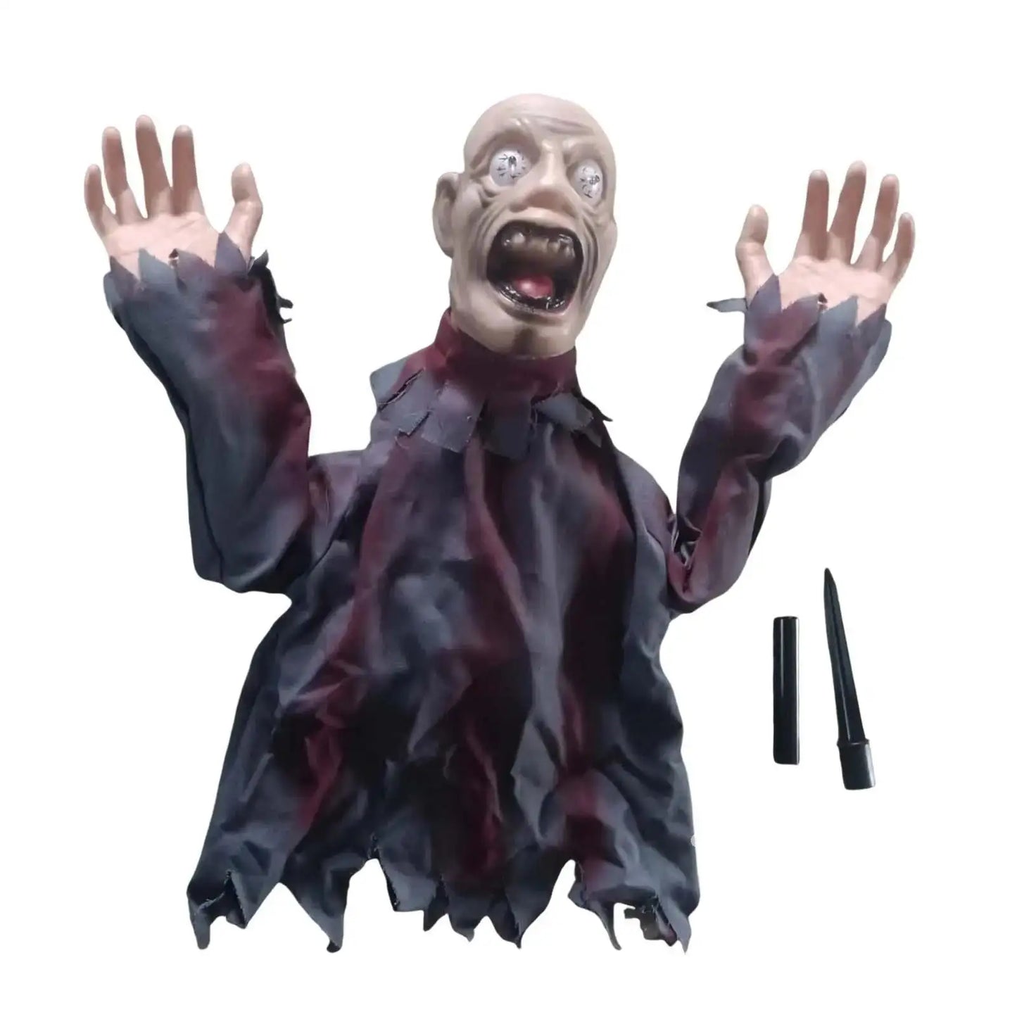 Creepy Zombie Lawn Stake Garden Horror Theme Party Favors Patio Prop Voice Control Swing Ghost Halloween Decoration Scary Doll