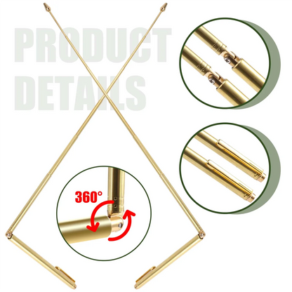 2PCS Dowsing Rods, Retractable Divining Rods, Portable Pen Shape L Rods, for Ghost Hunting Tools, Divining Water Etc.