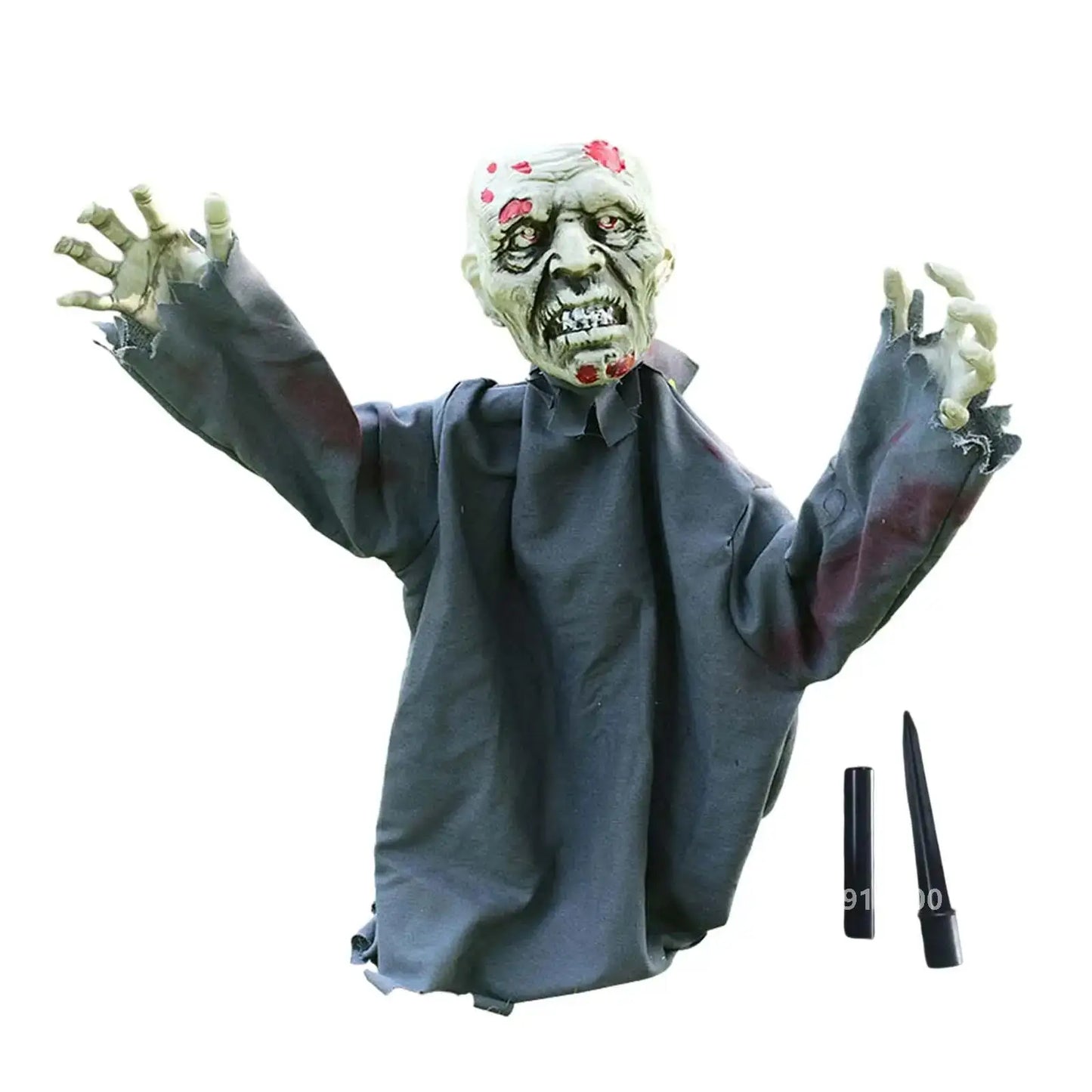 Creepy Zombie Lawn Stake Garden Horror Theme Party Favors Patio Prop Voice Control Swing Ghost Halloween Decoration Scary Doll