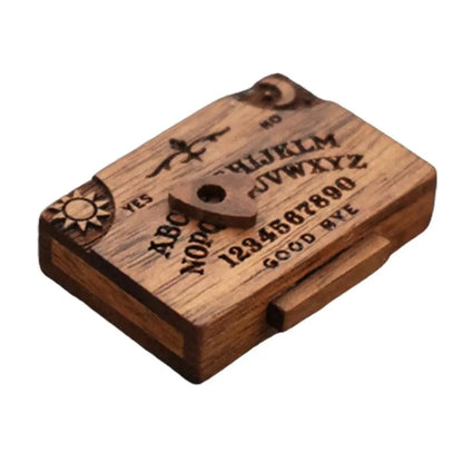 Retro Mini Ouija Board Retro Miniature Spirit Board With Drawer Wooden Miniatures Emotional Love Drawer Home Decoration Gift