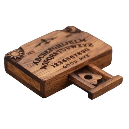 Retro Mini Ouija Board Retro Miniature Spirit Board With Drawer Wooden Miniatures Emotional Love Drawer Home Decoration Gift