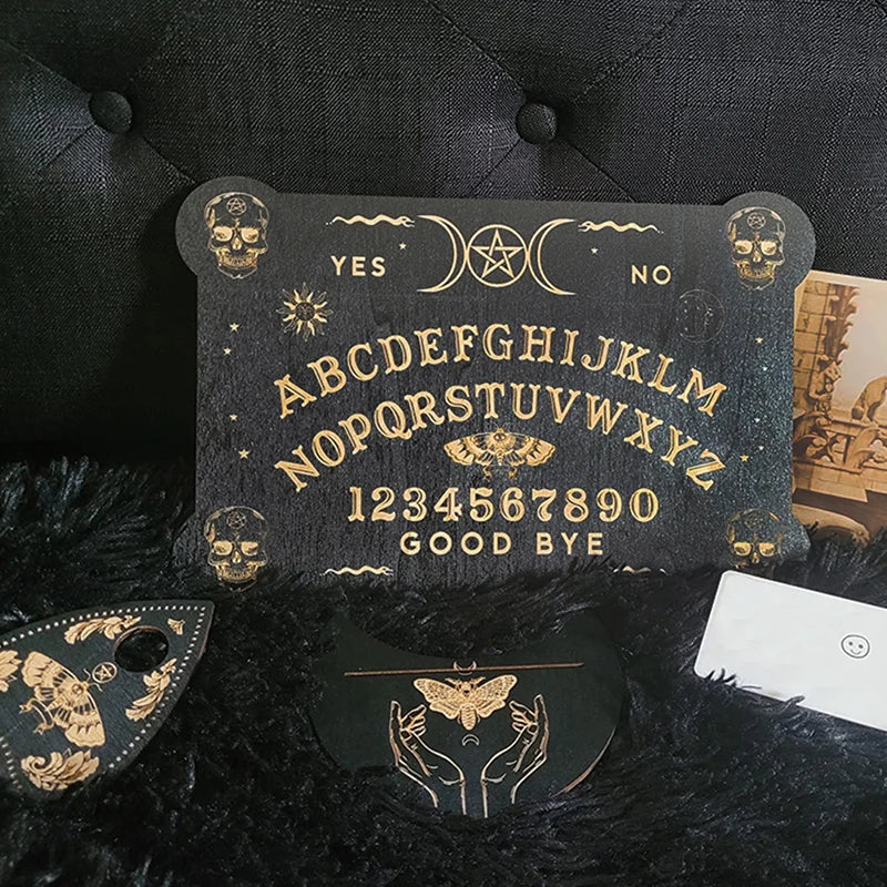 12inch Wooden Divination Pendulum Board Engraved Magic Ouija Metaphysical Message Witch's Kit